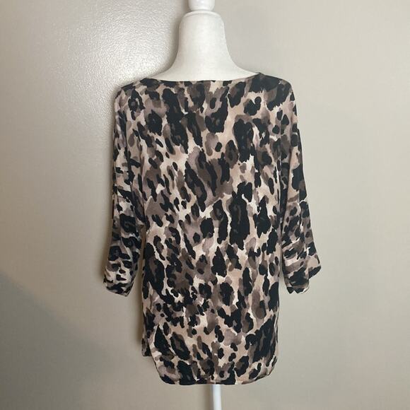 Jones New York Abstract Animal Print Top Sz L - Picture 5 of 10